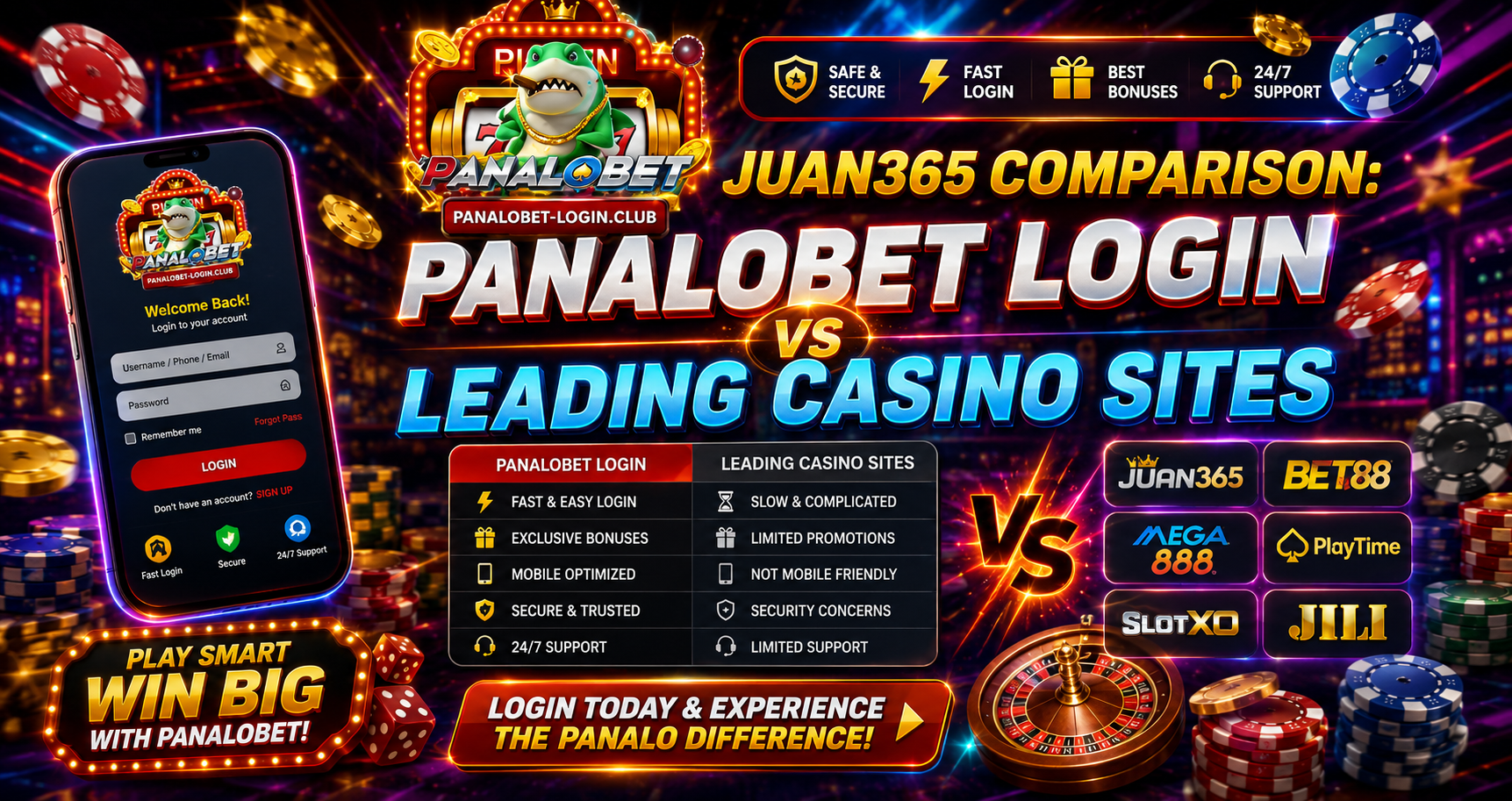 Juan365 Comparison: Panalobet Login vs Leading Casino Sites